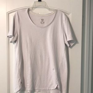 Isaac Mizrahi white cotton Pima shirt